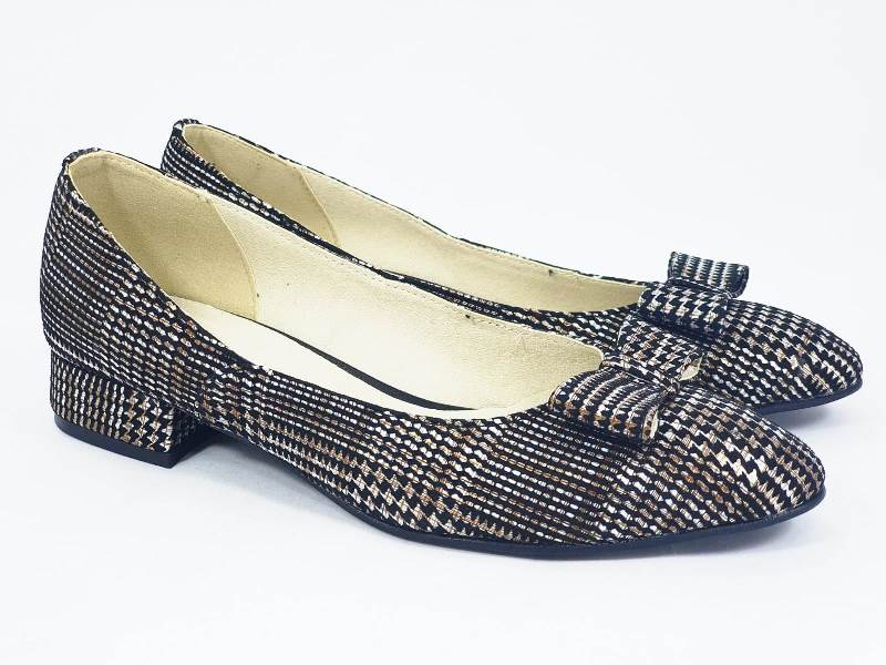 Pantofi dama piele maro carouri Dana biashoes.ro imagine reduceri